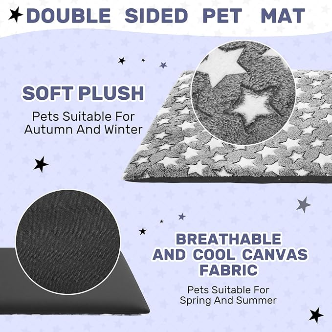 Dog Bed for Car Back Seat Backseat Pet Bed Mat Waterproof Non-Slip Dog Car Seat Covers Soft Cozy Star Pattern Protector 51x 24 Inches for Backseat Extenders Trucks Suvs All Season Travel