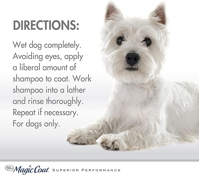 Whitening Dog Shampoo — Removes Tear Stains, Almond Shea Butter Scent, 16oz