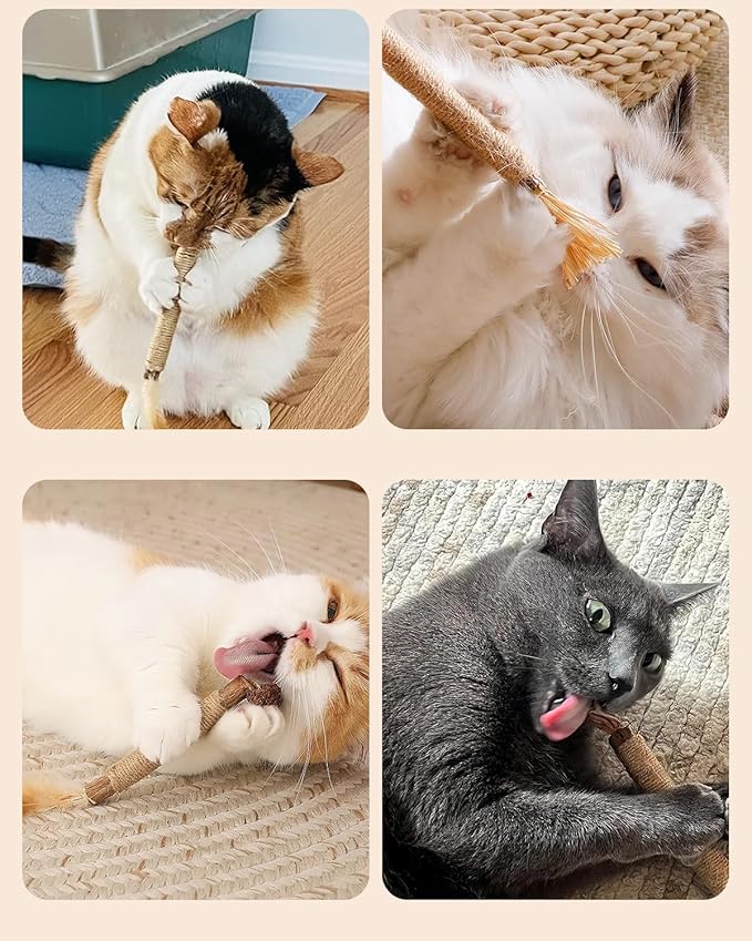 Tocirelo Silvervine Sticks for Cats & Cat Toys for Bored Indoor Adult Cats