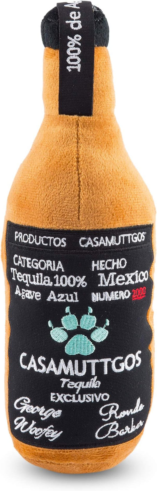 Haute Diggity Casamuttgos Tequila, Plush Designer Dog Toys with Interactive Squeaker, Stimulating Pet Enrichment, Machine-Washable & Safe Materials for All Breeds, One Size