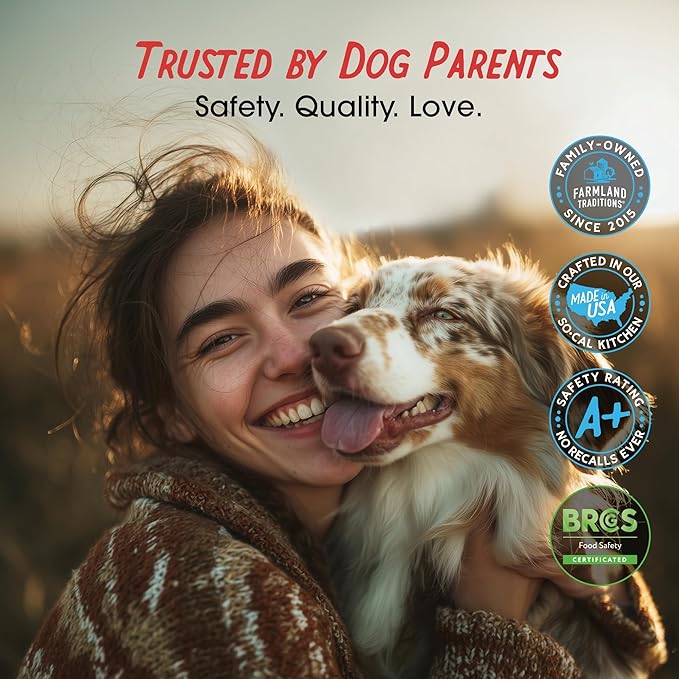 Farmland Traditions Dogs Love Chicken Jerky Dog Treats with Only 3 Ingredients and No Fillers, 6 Ounce Bag