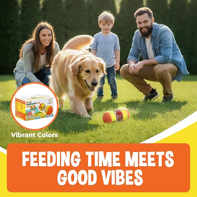 Dog Treat Dispenser Toy interactive-Treat puzzle toys for dogs mental stimulation-puzzle feeder dog & cognitive toys for dogs–Durable stimulating dog toys for Boredom-Limited Treat Dispensing Dog Toys