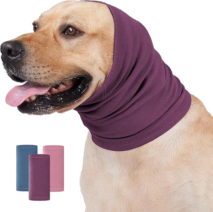 Nanaki Dog Calming Hoodie Ear Wraps for Dogs, Ear Protection Dog Fireworks Ear Head Muffs Dog Warp Anxiety Relief, Dog Hematoma Ear Wrap, Dog Head Cover The Grooming and Force Drying Dog Ear Protector