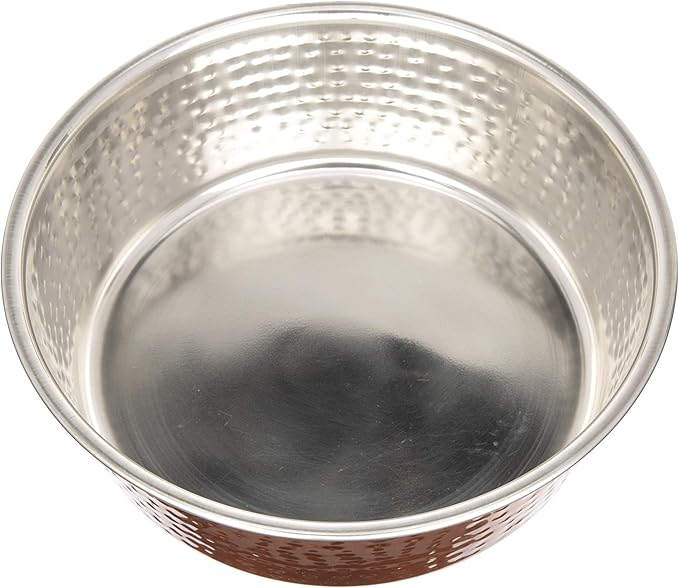 Neater Pet Brands Hammered Decorative Designer Bowls - Luxury Style Premium Dog and Cat Dishes (Large, Copper)