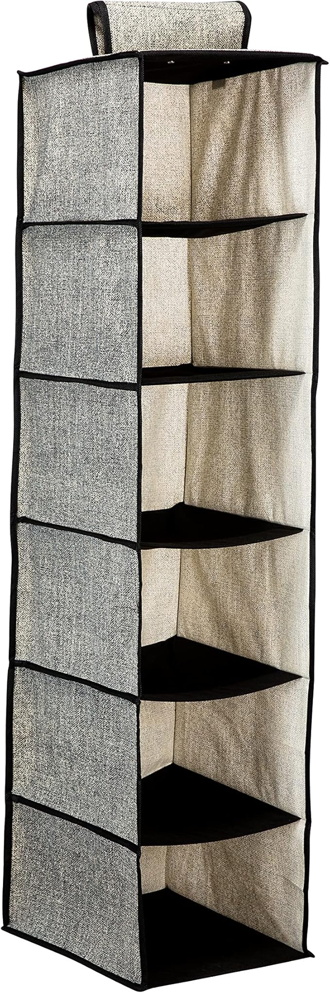 Simplify 6 Shelf Closet Organizer, Space Saver, Sweater and Clothing Shelves, in Black