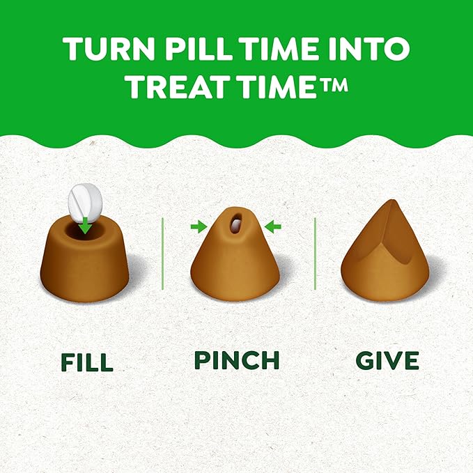 Greenies Pill Pockets for Dogs Small Size, Soft Dog Treats, with Real Peanut Butter, 3.2 oz. Pouch (30 Treats)
