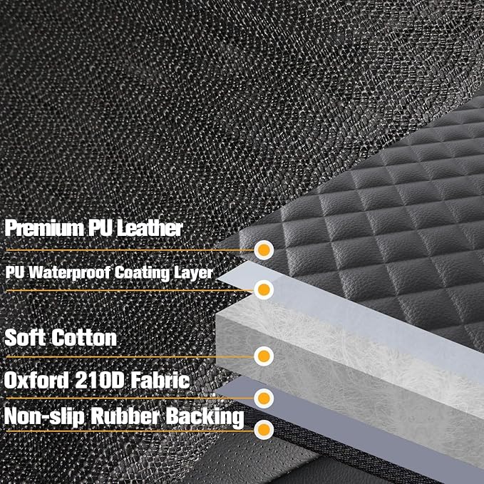 PETICON Waterproof Scratchproof Pet Bench Seat Covers for Cars, Trucks, SUVs, Nonslip Durable Back Seat Cover for Dogs, Washable Backseat Protection