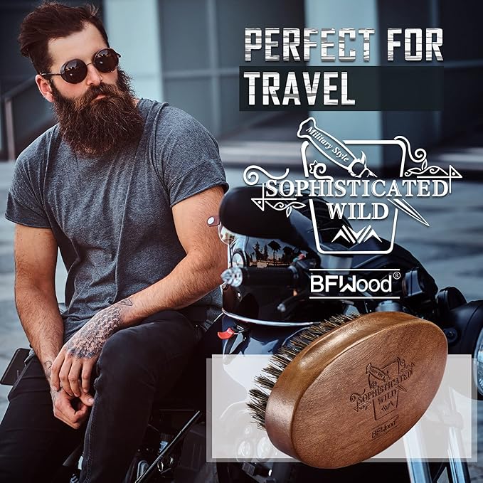 BFWood Lint Brush for Clothes and Military Beard Brush