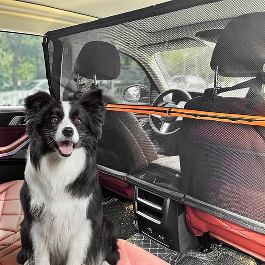 Dogs Car Barrier Wide 50", Dog Barrier Made of High Density Nylon & PVC for Anti-Scratch by Dogs, Car Dog Barrier with One-Piece Design for Easy Installation for Cars, Trucks and SUV