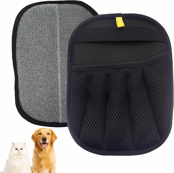 Pet Hair Removal Glove for Cats & Dogs – Upgraded Five-Finger Electrostatic Pet Hair Gloves, Reusable Magic Brush Pet Hair Remover Tool for Clothing, Laundry, Couch, Carpet & Car Seat