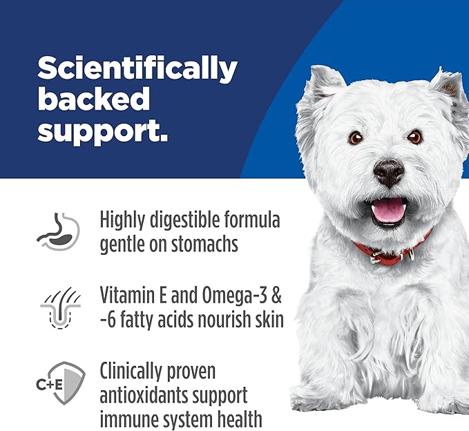 Hill's Science Diet Adult 1-6 Sensitive Stomach & Skin Small Bites Dry Dog Food, Chicken, 4 lb. Bag