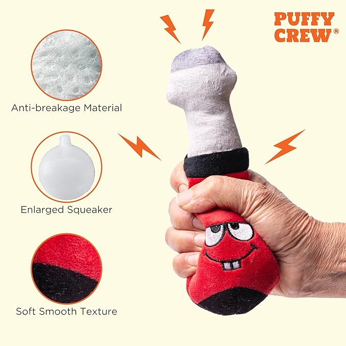 Squeaky Dog Plush Toy, Tools Bite_Stick Collection, 8", for Small and Medium Dogs (Screwdriver, Small)