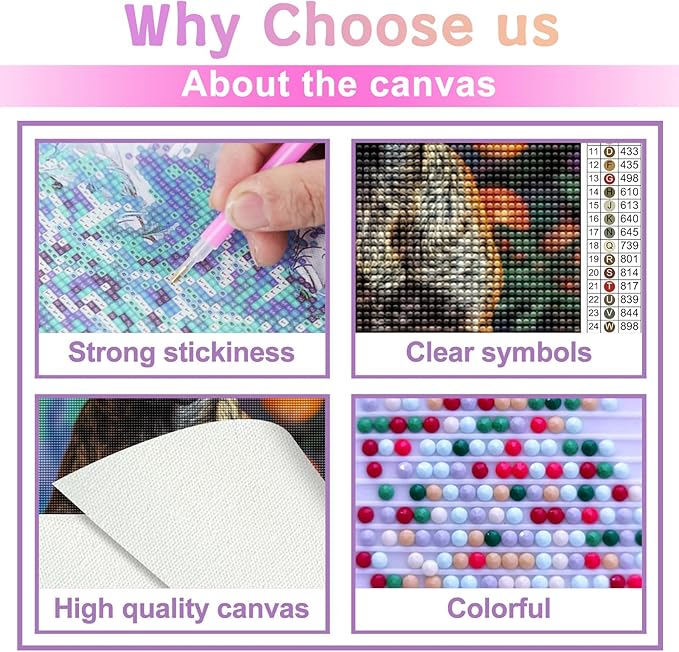Calm Dog Diamond Art Kits for Adults, Animal DIY 5d Diamond Painting Kits for Beginners, Can Be Used As A Gift for Home and Wall Decoration 8 * 12Inch