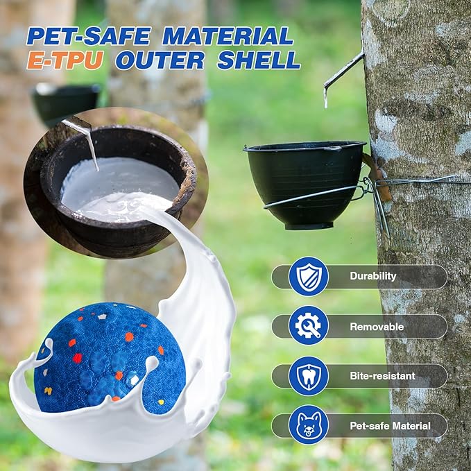 Interactive Dog Toys, Smart Interactive Dog Ball with E-TPU Silent Foam Material, Automatic Moving Pet Ball for Medium and Large Dogs, Type-C Rechargeable Vibrating Dog Toy to Keep Them Busy