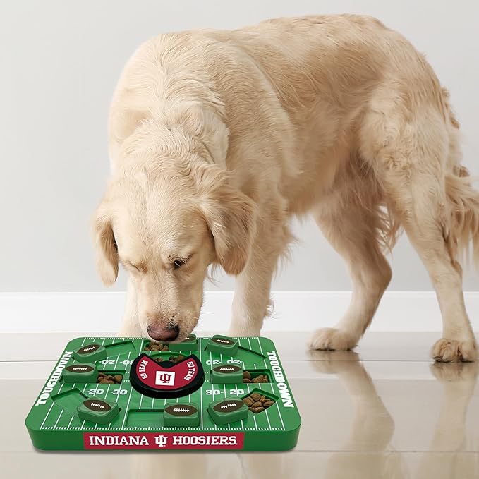 Pets First NCAA Indiana Large Puzzle Toy, Dog Puzzle Treat Toy, New Large Size, Interactive Dog Treat Toy, Dog Slow Feeding Toy