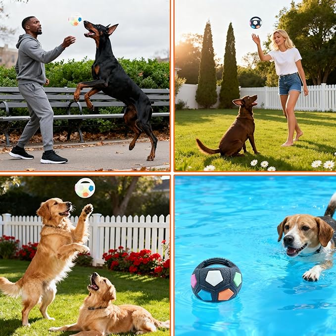 The Mellow Dog Calming Ball with Handle, Mellow Dog Calming Ball,Squeaky Floating Rubber Balls,Interactive Balls for Dogs Playing,Water Play,Training & Outdoor Games (White)