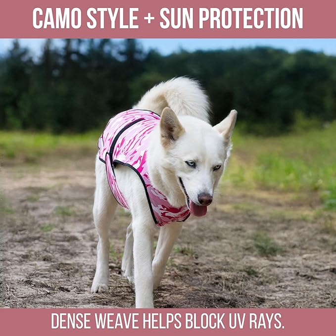 Dog Cooling Vest - 2-Layer Cooling with Soft Microfiber Fabric - Lightweight, Adjustable and Comfortable - UV Protection for Small to Large Dogs - Relief in Hot Weather (Blue, Medium)