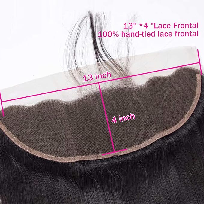 Selina Straight Lace Closure 13x4 Hd Lace Frontal Closure Brazilian Straight Human Hair Natural Black Hair Color 14 Inch
