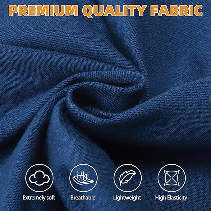 KOOLTAIL Boy Dog Clothes for Large Dogs, 2 Pack Cotton Fall/Winter Warm Dog T Shirts Coats for Outdoor, UV & Insect Protection Anti-Hair Loss & Lightweight Pet Vest Tank Tops Apparel,Blue&Grey,3XL