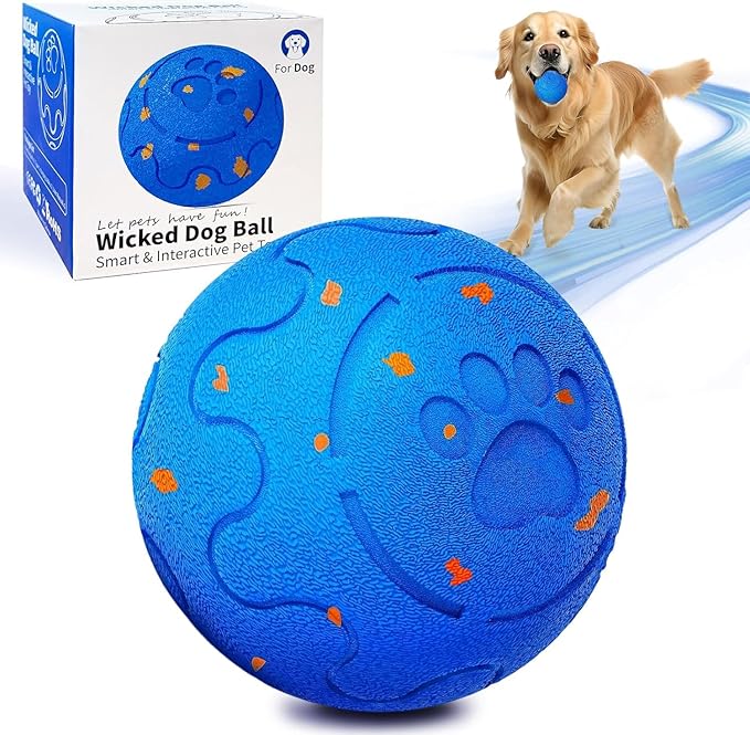 Interactive Dog Ball, Automatic Rolling Bouncing Dog Toy, 3 Modes for Active Engagement, Made from Durable E-TPU, Perfect for Chewing, Ideal for Exercise Mental Stimulation