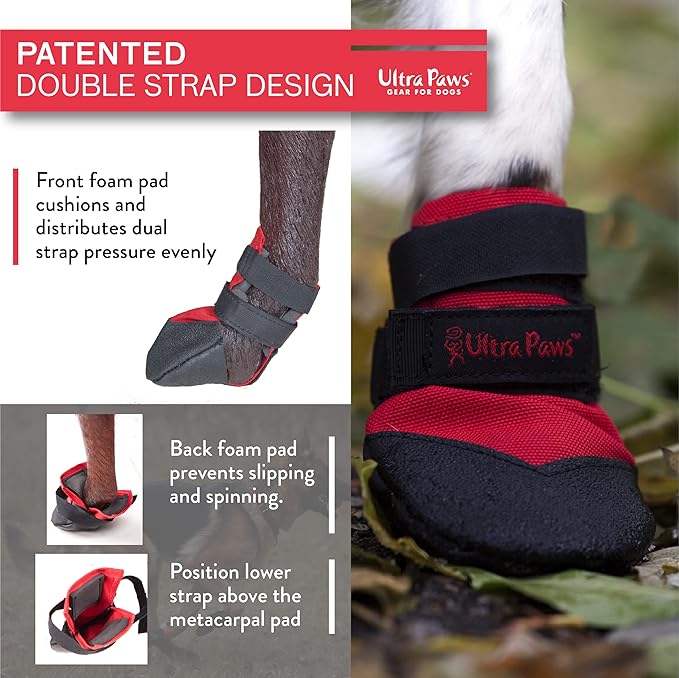 Durable Dog Boots SMALL Red