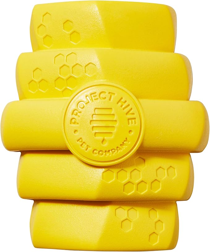 PROJECT HIVE ·PET COMPANY· - Hive Chew Toy for Large Dogs - Dog Chew Toy for Large Breeds - Floats in Water - Durable and Tough - Made in The USA