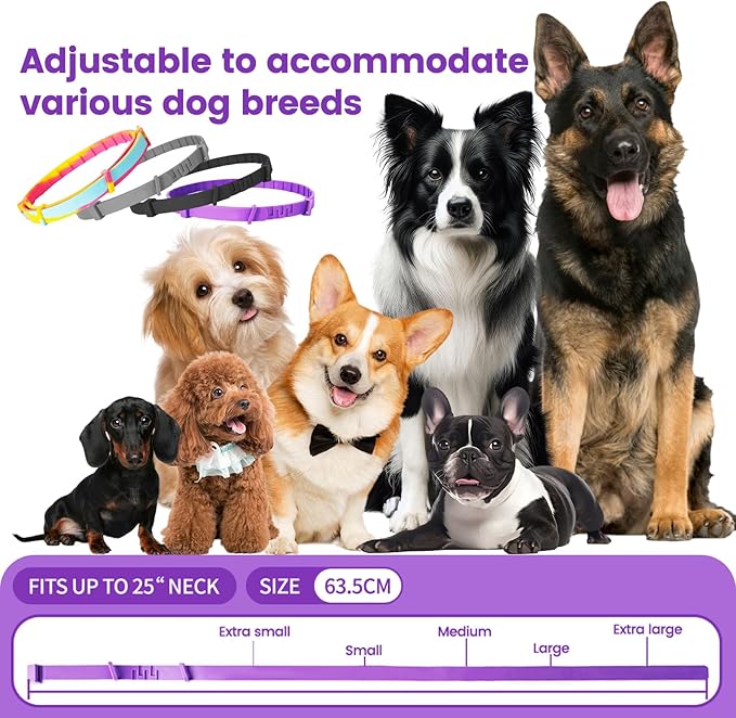 Calming Collar for Dogs – Fast-Acting, Lasts 60 Days, Choke-Free Design, Pheromone-Infused for Anxiety & Stress Relief – Dog Pheromone Collar for Small, Medium & Large Dogs (Aurora, 3 Pack)
