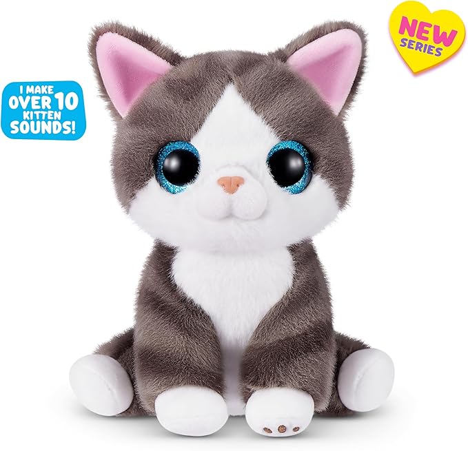 Pets Alive Smitten Kittens Series 2 (Dragon Li) by ZURU – Interactive Plush Cat Toy with 10 Sounds, Surprise Unboxing, Soft Collectible Pet for Ages 3+