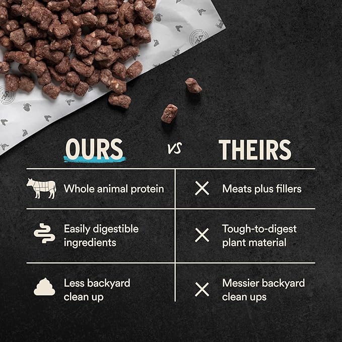 Vital Essentials Freeze-Dried Raw Beef Crunchy Mini Nibs | Complete Meal or Mixer Dog Food | 14 oz
