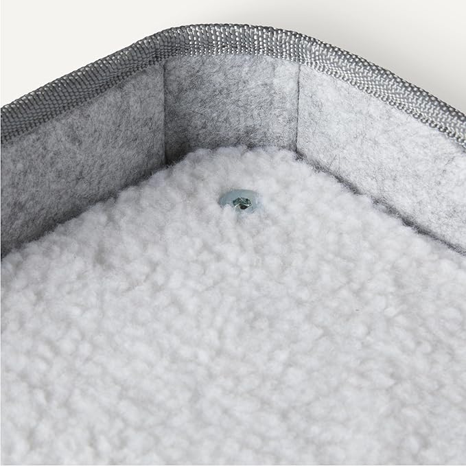 Amazon Basics 2-Story Cat Condo - Foldable Indoor Cat House with Dual Cubes (Grey)