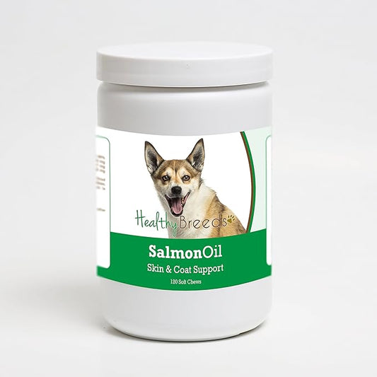 Healthy Breeds Norwegian Lundehund Salmon Oil Soft Chews 120 Count