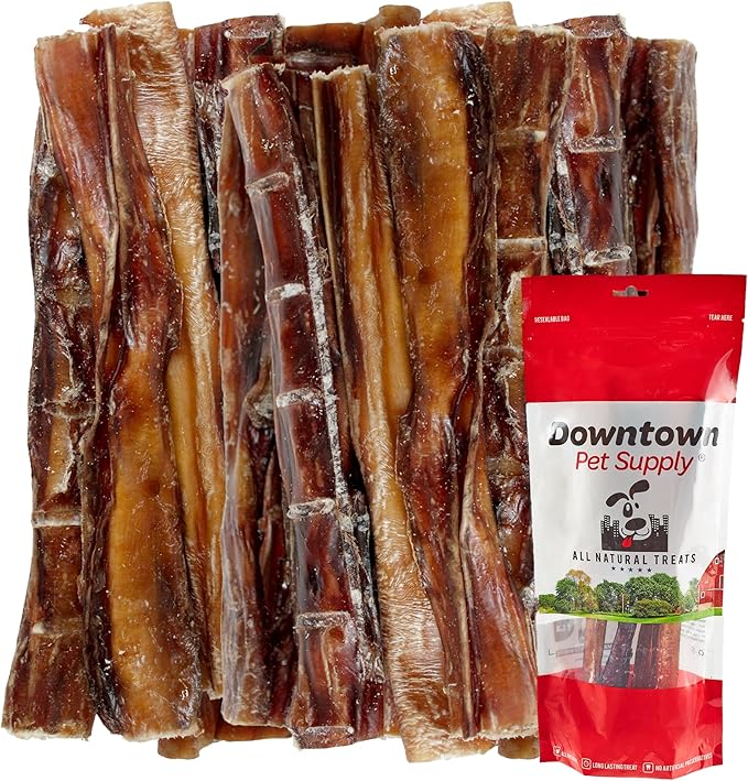 Downtown Pet Supply USA Sourced Bully Sticks for Dogs - Grass-fed Beef Chews, Low-Odor & Rawhide-Free, Long Lasting Dog Treats for Heavy Chewers - Healthy, Safe & Delicious Chews (6" 5 Pack)