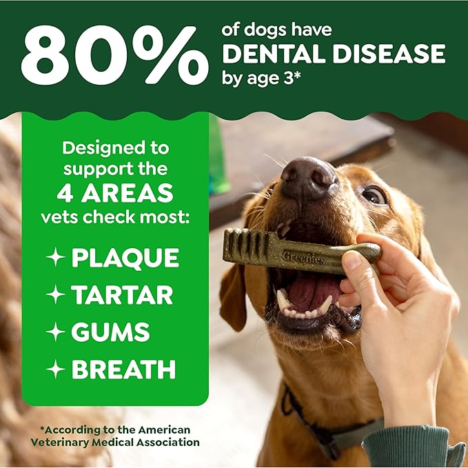 Greenies Veterinarian-Recommended Natural Dental Dog Treats Regular Size, Original Flavor, 27 oz. Pack, 96 Count
