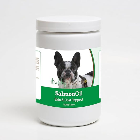 Healthy Breeds French Bulldog Salmon Oil Soft Chews 120 Count