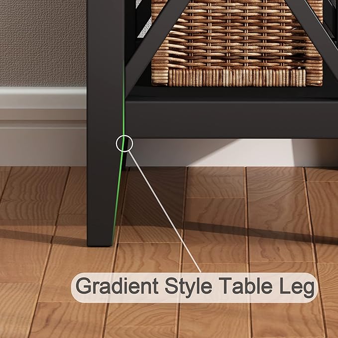 ChooChoo End Table, Flip Top Narrow End Table with Drawer, Accent Small Side Table Nightstand for Living Room, Bedroom, and Small Spaces, Black