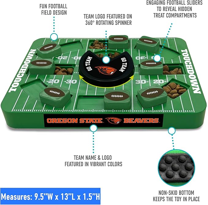 Pets First NCAA Oregon State Large Puzzle Toy, Dog Puzzle Treat Toy, New Large Size, Interactive Dog Treat Toy, Dog Slow Feeding Toy