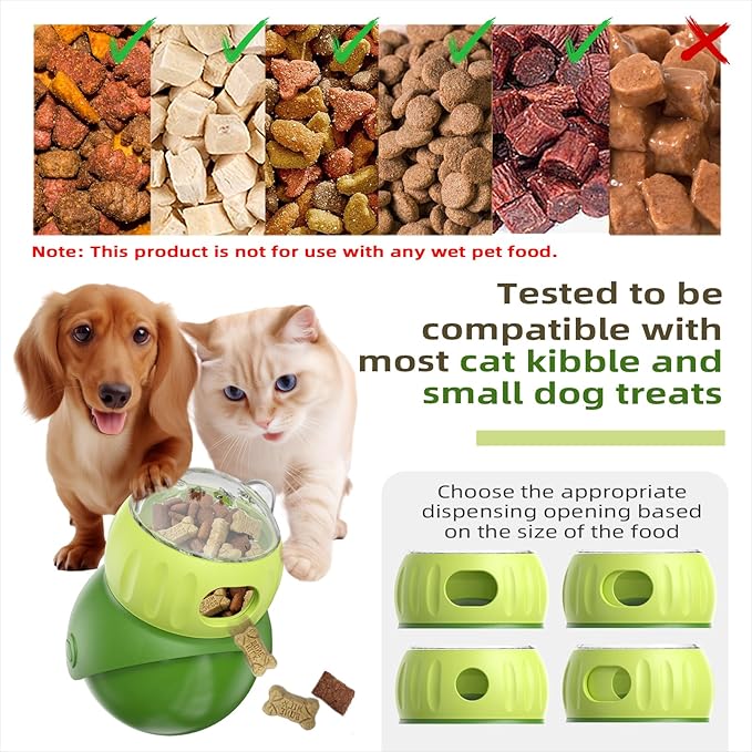 Interactive Wobble Cat Treat Dispenser – Slow Feeder Toy for Boredom & Overeating