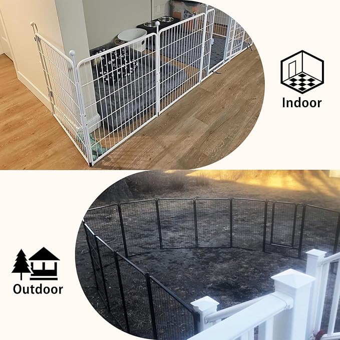 ForoGore 4 Pack Fence to Wall Anchor Compatible with FXW Dog Playpen, Dog Playpen Accessories for Yard, Fireplace, Doorways Indoor/Outdoor(Black)