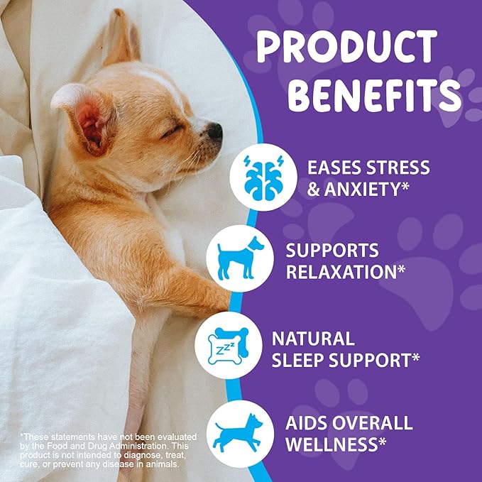 Melatonin for Dogs, Sleep Aid with Melatonin for Dogs, Dog Calming Drops with Ashwagandha,Valerian Root, L-Theanine for Reduce Anxiety and Stress, 2 fl oz