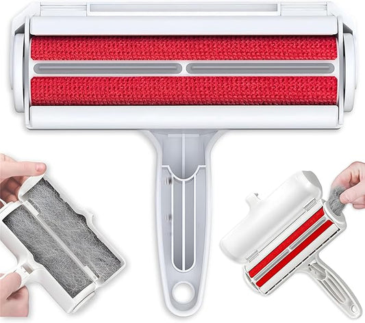 Pet Hair Remover Roller – Reusable Multi-Surface Lint Roller for Dog & Cat Fur on Furniture, Couch, Carpet, Bedding, Clothes & Car Seats – Eco-Friendly, Portable Hair Removal Cleaning tool for Home