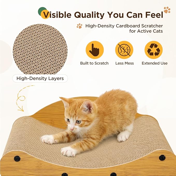 Gimars Wood Grain Cat Scratcher Sofa, MZB-CS-M