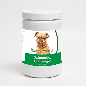 Healthy Breeds Brussels Griffon Salmon Oil Soft Chews 120 Count