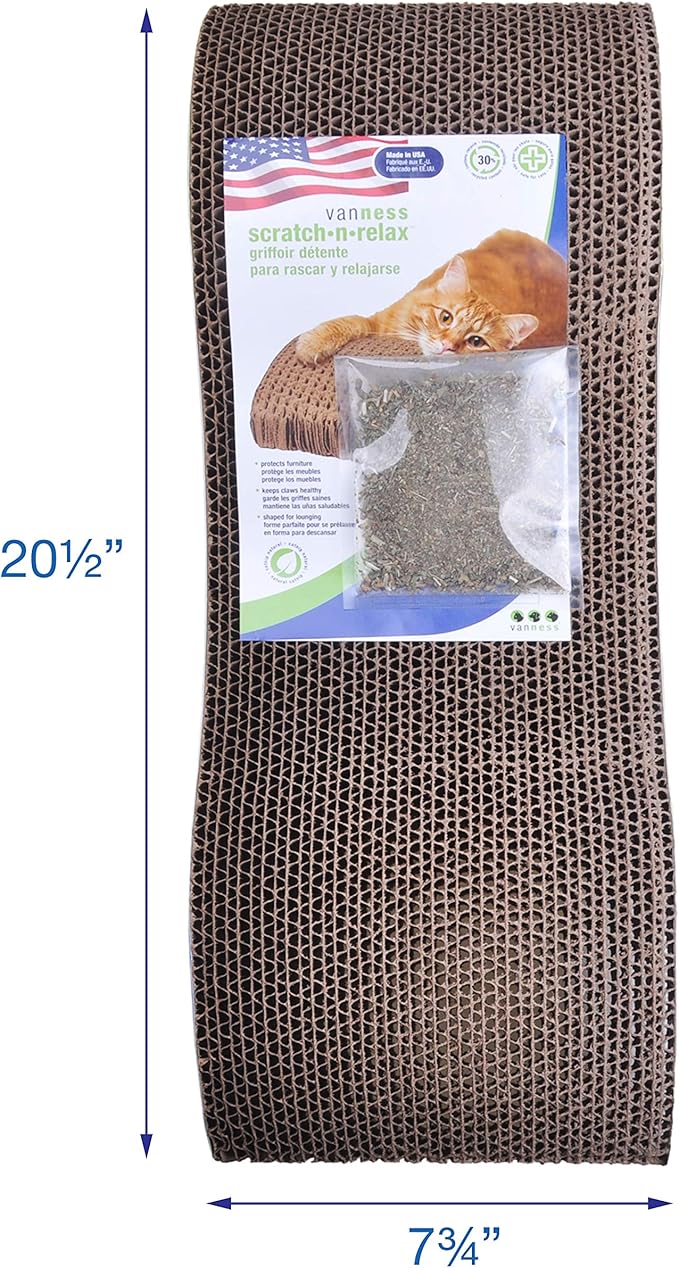 Van Ness Pets Scratch-N-Relax Cat Scratch Pad and Lounger (Pack of 3)