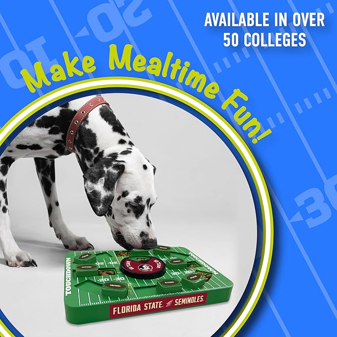 Pets First NCAA Florida State Large Puzzle Toy, New Size, Interactive Dog Treat & Slow Feeding Toy