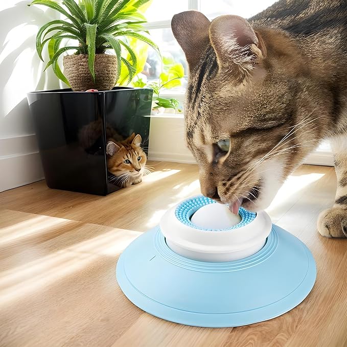 Dog Cat Licks Toys for Liquid Food, Anxieties Relief Slow Feeder Dog Lick Ball Treat Dispenser, Non-Slip Licking Bowl Enrichment Toys to Keep Them