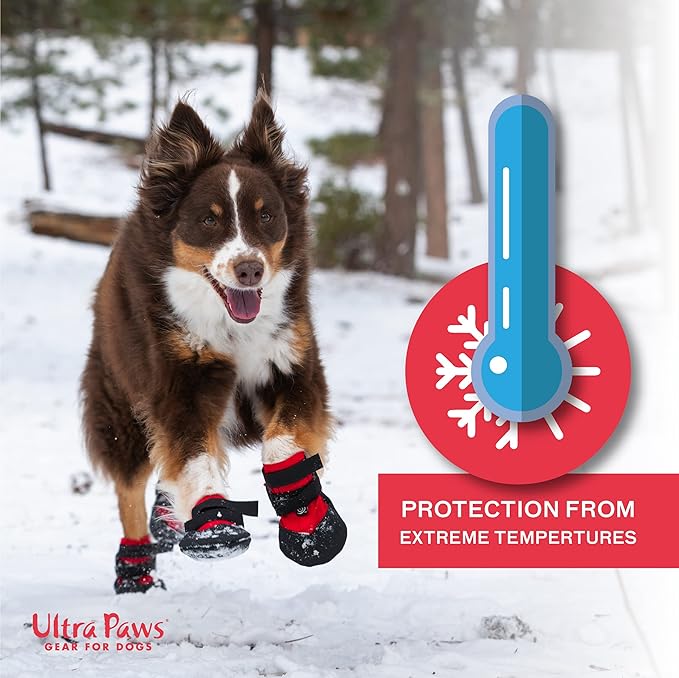 Durable Dog Paw Protector|Dog Boots|Dog Shoes|Red Light Duty Heat, Water Resistant Dog Booties for hot Pavement for Large Dogs (Size 11)