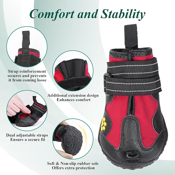 Drop Foot Brace with Reel(No Knuckling Boot Brace) for Dog - Corrective Dog Shoes to Safely Lift Toes for Foot Issues, Arthritis, and improving Walking gait in Dogs(S)