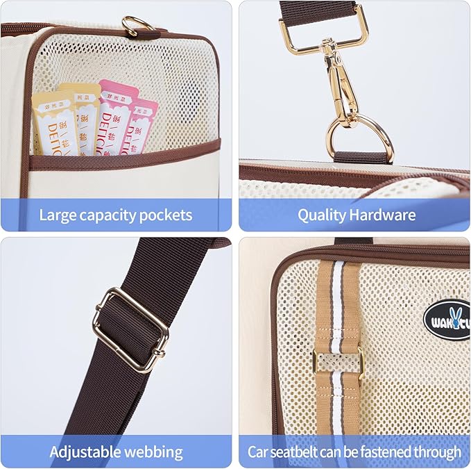 Airline Approved Pet Carrier for Cats, Expandable Dog Carrier Soft-Sided Carrier for Small Cats and Dogs with Extra Large Foldable mat