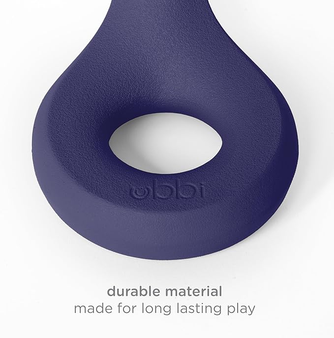 Ubbi x Karim Rashid Chomp Dog Chew Toy for Medium to Large Dogs, Durable Natural Rubber Interactive Bouncing Toy for Aggressive Chewers, Dishwasher Safe, Purple