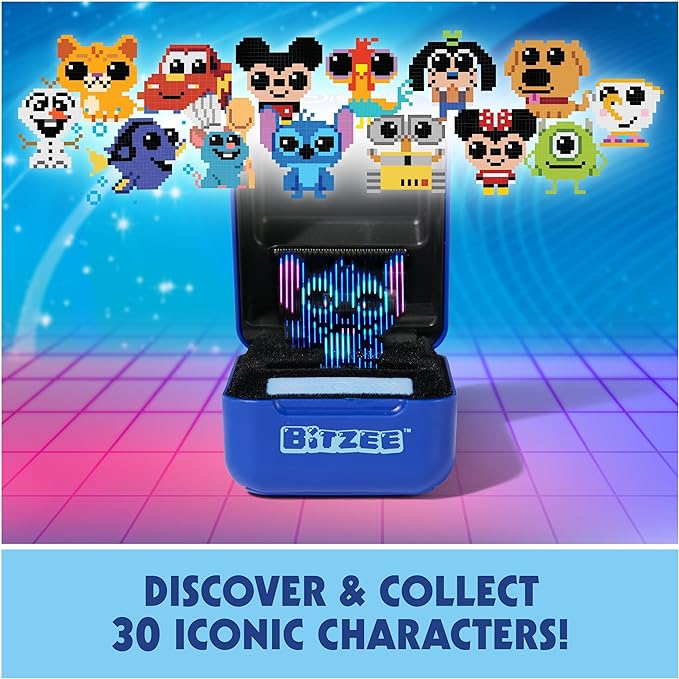 BITZEE, Disney with 30 Interactive Characters Inside, Great for Easter Gifts, Digital Pet Reacts to Swipes, Tilts & Taps, Disney Toys for Kids
